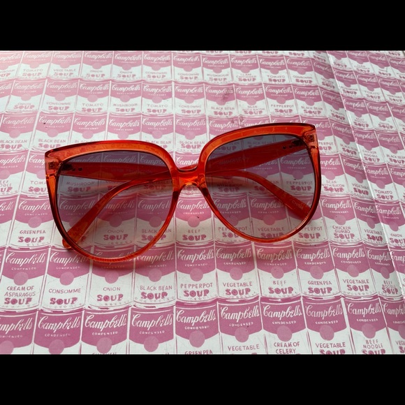 BRAND NEW orange retro BIG adult mod sunglasses🖤 - Picture 3 of 4